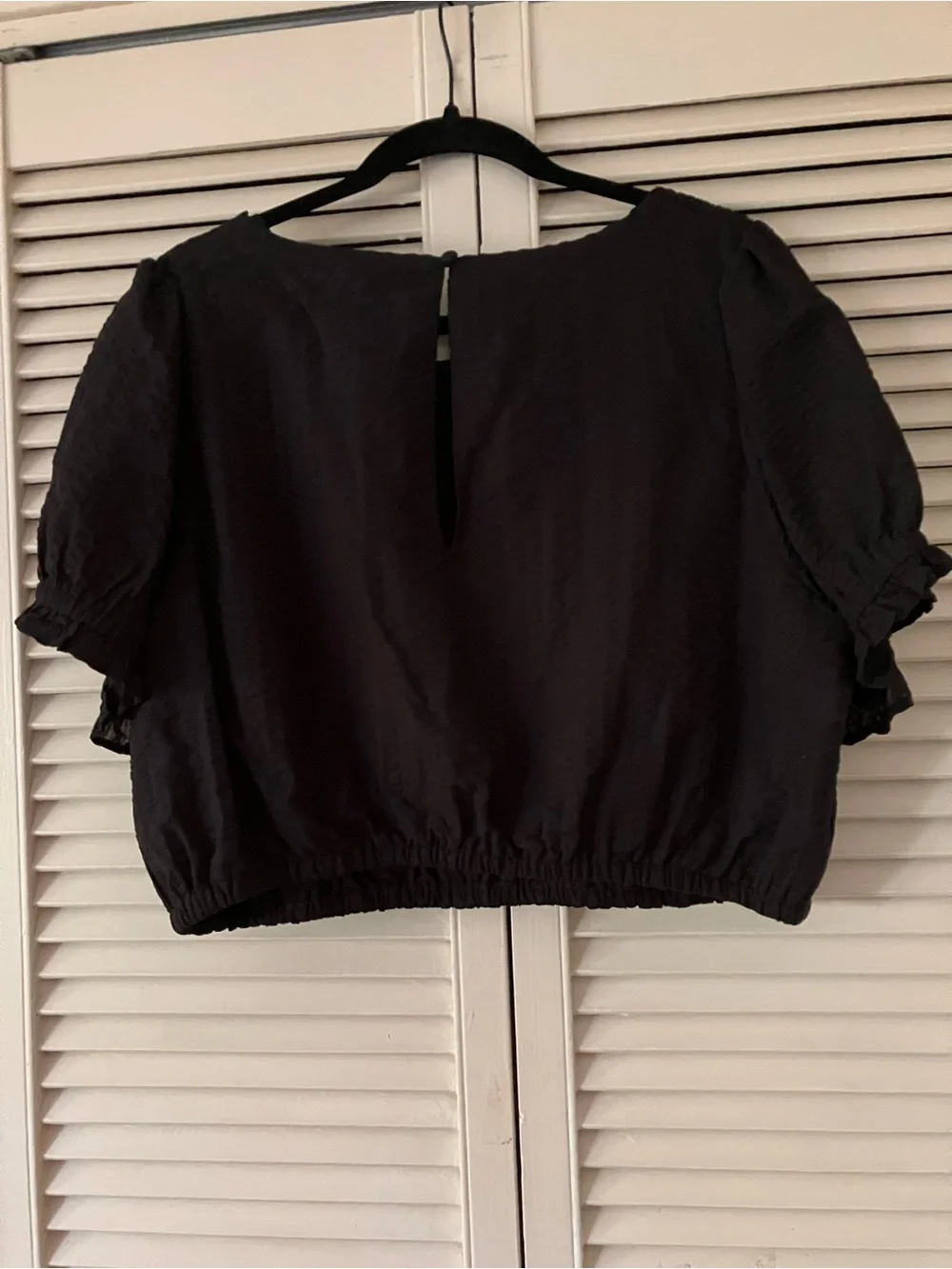Torrid Size 1 (14-16) Seer Sucker Black Smocked Midi Two-Piece Skirt / Top Set - Picture 8 of 14